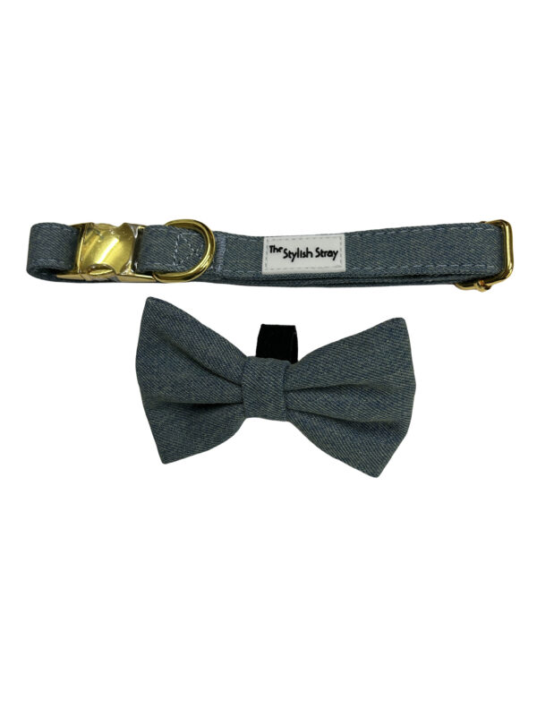 Victorian Vanguard Harness - Blue Denim Collar - Tie